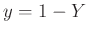 $ y=1-Y$