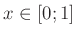 $ x\in\left[0;1\right]$