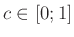 $ c\in\left[0;1\right]$