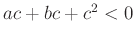 $ ac+bc+c^2<0$