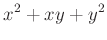 $\displaystyle x^2+xy+y^2$
