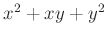 $ x^2+xy+y^2$