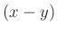 $ (x-y)$