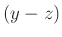 $ (y-z)$