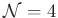 $ \mathcal N=4$