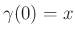 $ \gamma (0) = x$