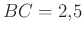 $ BC=2{,}5$