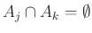 $ A_j\cap A_k=\emptyset$