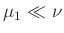 $ \mu_1\ll\nu$