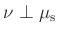 $ \nu\perp\mu_{\mathrm{s}}$