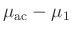 $ \mu_{\mathrm{ac}}-\mu_1$