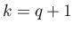 $ k=q+1$