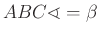 $ ABC\sphericalangle =\beta $
