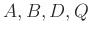 $ A, B, D, Q$
