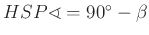 $ HSP\sphericalangle =90^{\circ}-\beta $