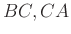 $ BC, CA$
