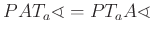 $ PAT_a\sphericalangle =PT_aA\sphericalangle $