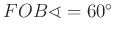 $ FOB\sphericalangle =60^{\circ}$