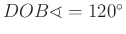 $ DOB\sphericalangle =120^{\circ}$
