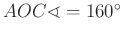 $ AOC\sphericalangle =160^{\circ}$