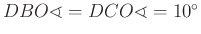 $ DBO\sphericalangle =DCO\sphericalangle =10^{\circ}$