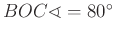 $ BOC\sphericalangle =80^{\circ}$