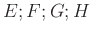 $ E;F;G;H$
