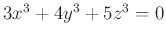 $ 3x^3+4y^3+5z^3=0$