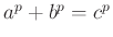 $ a^p+b^p=c^p$