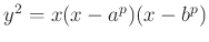 $ y^2=x(x-a^p)(x-b^p)$