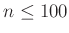 $ n\le 100$
