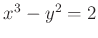 $ x^3-y^2=2$