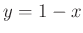 $ y=1-x$