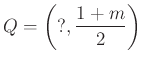 $ Q=\left(?,\frac{1+m}{2}\right)$