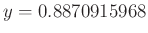 $ y=0.8870915968$