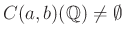 $ C(a,b)(\mathbb{Q})\neq\emptyset$
