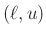 $ (\ell,u)$