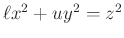$ \ell x^2+uy^2=z^2$