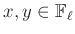 $ x,y\in\mathbb{F}_\ell$