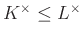 $ K^\times\leq L^\times$
