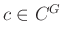 $ c\in C^G$
