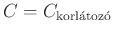 $ C=C_{\mathrm{korl\acute atoz\acute o}}$