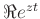 $ \Re e^{zt}$