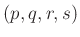 $ (p,q,r,s)$