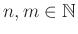 $ n,m\in\mathbb{N}$