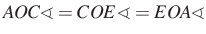 $ AOC\sphericalangle=COE\sphericalangle=EOA\sphericalangle$