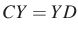 $ CY=YD$