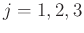 $ j=1,2,3$
