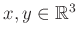 $ x,y\in \mathbb{R}^3$