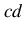 $ cd$